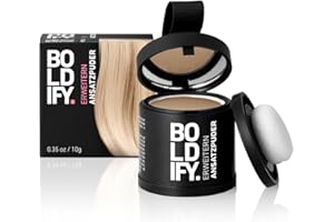 ‎BOLDIFY Boldify Ansatzpuder Fleckfreies Instant Streuhaar mit 48-Stunden-Formel für Haar | Haarpuder für Ausbesserung der Wurzeln für dünner werdendes Haar, kahle Stellen und graue Haarwurzeln (Mittelblond)