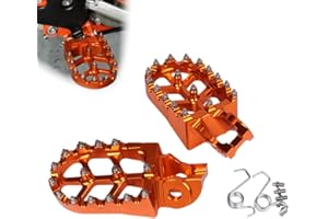 GENERIC Moto Dirt Bike FootRest Footpegs Pedali Poggiapiedi Per 2017-2023 SX SXF EXC EXCF XC XCF XCW XCFW SMC 65 85 125 150 200 250 350 450 530 For Husqvarna (orange)