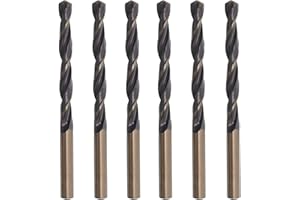 Misuyue 6pcs Foret Metal Hélicoïdaux, 5mm HSS Forets Meche Metal Professional pour Cuivre Fer Inox Alliage Aluminium Bois