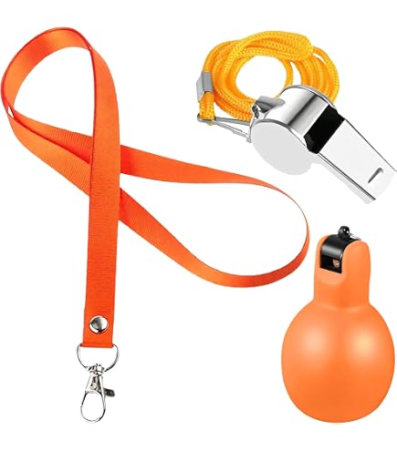 Dingfeiyu 2 Pezzi Fischietto per Emergenza, Fischietto a Mano, per attività all'aperto,arbitri, Allenatori, bagnini, Calcio, Pallacanestro, Regalo per Bambini, Fischietto per Arbitro