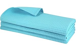 GARIELLA 3x Geschirrtuch aus 100% Baumwolle Waffel-Piqué in türkis/Küchentuch/Putztuch