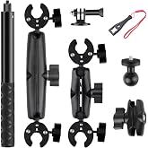 Insta360 x4 Motorcycle Action Camera Accessories Kit for Insta360 X4 X3 X2 with 360 Degree Rotation, Double Clamp and Double