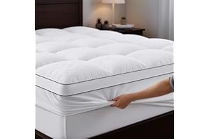 Autsel Nakładka na materac 140 x 200 cm, hipoalergiczna, 1200 g/m², bardzo miękka, z 4 antypoślizgowymi wypustkami narożnymi, można prać w pralce, z mikrofibry