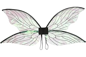 Pratvider Ailes de fée papillon | Costume de fée papillon - Ailes de fée pour enfants - Ailes d'ange scintillantes pour accessoires de costume de fée