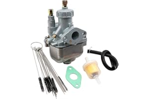 Dokili Vergaser 16mm 16N1-11 für Simson S50 S51 S53 S70 KR51/2 ZT Tuningvergaser, + Vergaser Carbon Reiniger Kit & Kraftstofffilter Dichtung