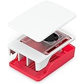 Raspberry Pi 5 i&ccedil;in resmi g&ouml;vde, kırmızı/beyaz
