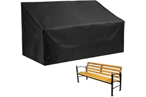YANAYI Housse de protection pour banc de jardin 3 places, en tissu Oxford 210D, imperméable, coupe-vent, résistante aux UV, convient pour couvrir les bancs de terrasse, les bancs de meubles en rotin