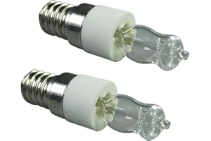 RUNSMOOTH E14 50W 220-240V 2 Piezas Bombilla De Horno Resistente Al Calor Bombilla Halógena De Horno Bombilla Microondas Lámpara E14 Ajuste Exacto para Microondas Y Las Lámparas