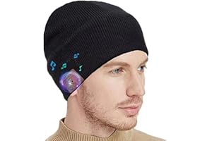 SEENLAST Regalo Uomo Cappello Bluetooth Berretto Uomo Idee Regalo Natale Cappello Sportivi Musicale Bluetooth Lavorato a Maglia Berretto Cappello Invernali con Cuffie Stereo e Microfono Vivavoce