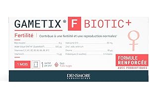 Densmore - GAMETIX F BIOTIC+ Formule avec probiotiques - Fertilité Féminine - Antioxydants, Coenzyme Q10, Vitamines B9, Zinc - Complément Alimentaire Femme - 30 sachets - 1 mois - Fabriqué en France