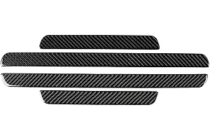 rrx Carbon Fiber Interior Panel Frame Cover Trim Compatible with Audi A4 B8 A5 8T 2009-2016 (Door Sill Protector Scuff Plate Guard Trim)