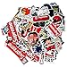 Price comparison product image Sticker Decals 104 Pcs - Supreme Laptop Vinyl Stickers car Sticker for Snowboard Motorcycle Bicycle Phone Mac Computer DIY Keyboard Car Window Bumper Wall Luggage Decal Graffiti Patches