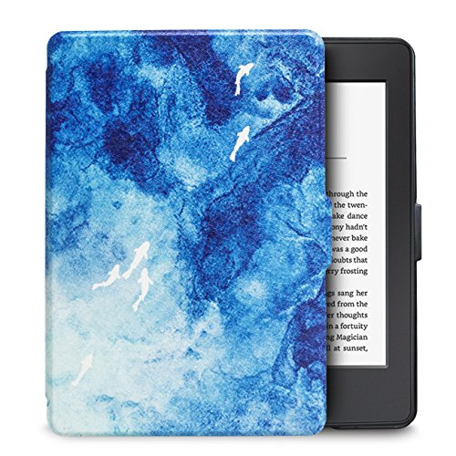 Preisvergleich Produktbild WALNEW Hülle für Kindle Paperwhite,Leichteste und Dünnste Schutzhülle Tasche für Kindle Paperwhite mit Automatischer Aufwach / Ruhe-Funktion - Nicht geeignet für Modelle der 10. Generation (2018),Fish