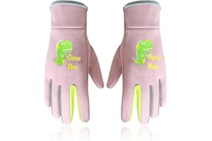 BIBITI Guantes para niños, impermeables, guantes de invierno, guantes de invierno, cálidos, 10-15 años, guantes de esquí para niños, niñas, impermeables, guantes de nieve, dinosaurios, para regalo
