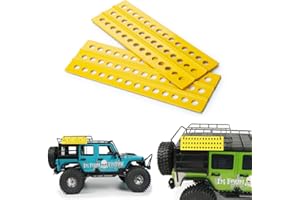 ZuoLan XUNJIAJIE Metal Sand Ladders Board for 1/10 Scale RC Crawler Car Accessories Axial SCX10 D90 D110 TRX4 (1 Pair-Gelb)