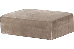 Miecoae Hockerbezug, Bezug Hocker Rechteckig，Fußbank Husse, Hocker Überzug Schwarz/Rot, Bezug für Ottomane, Ottomane Schonbezug(T-04,85-95x70-80cm)