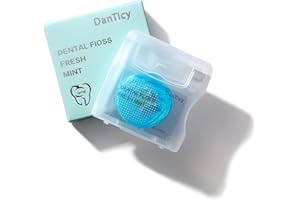 DanTicy Kokosnuss-Öl infundierte gewebte Zahnseide, Mint, 1 Einheit (98 Fuß), extra breit, Deep Clean, natürliches pflanzliches Wachs, PFAS-frei, umweltfreundlich, inkl. tragbarem Etui