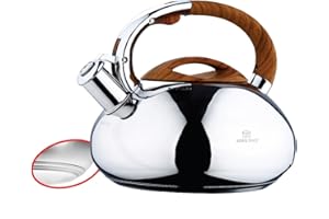KING HOFF KingHoff 3274 inoxydable Bouilloire à sifflet compatible induction Acier inoxydable Théière