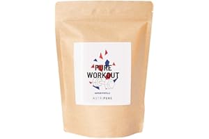 Nutripure | Pure Workout | Complément alimentaire | Pre Workout sans caféine | EAA, BCAA, Citrulline Kyowa®, Bêta-alanine CarnoSyn®, Tyrosine | Arôme naturel myrtille | 15 x 21g | Fabriqué en France