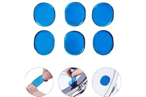 KNR HARMONY Atténuateurs d'harmoniques 6 Pièces Tambour Amortisseur Gel pour Toms Tambours Bleu