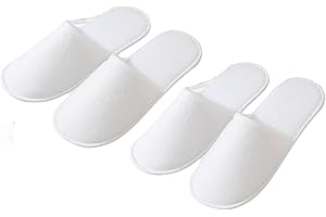 TOPOLENASHOP Pantofole Ospiti Antiscivolo Monouso 2 Paia – Taglia Unica Unisex, Lavabili e Riutilizzabili – Ciabatte da Viaggio in Spugna e Poliestere con Suola EVA per Hotel, Casa, B&B, Spa