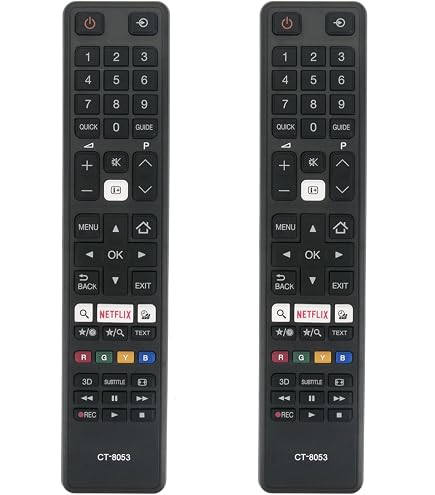 ALLIMITY CT-8053 Télécommande Remplacer pour Toshiba TV CT8053 RC48121 43U5663DG 49U5663DG