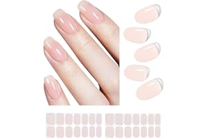 WAHRSHEI Unghie Gel Adesive UV, 30 PCS Smalto Adesivo Gel UV, Nude Trasparente puro Pellicola per Unghie Autoadesiva