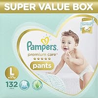 Pampers Premium Care Super Value box pack, Large, 132 Count
