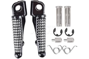 KYN For Kawasaki ER6N NINJA 650R 2006-2013, EX650 ER6F 650R NINJA 2006-2013, NINJA 250R EX250 2008-2013 Pedaliera anteriore per moto Poggiapiedi (Nero)