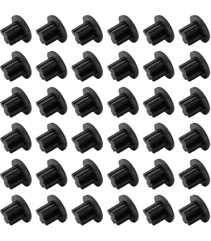 Futheda 15 pezzi in silicone 6,35 mm porta di interfaccia jack audio PC DVD microfono presa anti polvere tappo coperchio protezione nero