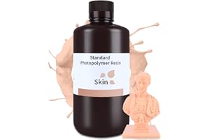 ELEGOO Resina 3D Piel 1KG, Resina Estándar UV 405nm Curado Rápido Resina Fotopolímero para Impresora 3D/ LCD/DLP