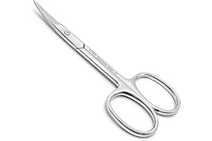 CRIZIL Nail & Cuticle Scissors Set: Stainless Steel Sharp Curved Blades for Precise Manicure Pedicure Grooming Perfect for Women & Men Home or Professional (Nail Scissor)