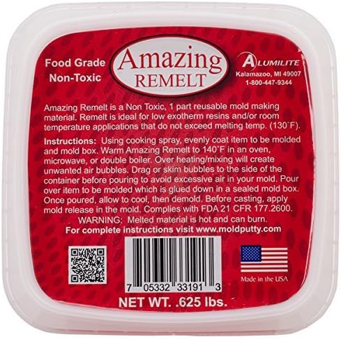Amazing Casting Products Amazing Remelt Clay Extruders, Red, .625-Pound by Alumilite