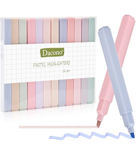 Evidenziatori Vicloon A 6 Colori Pastello - Pennarelli Fluorescenti, Non Sbiadiscono, Per Scuola E Ufficio - Foto 10