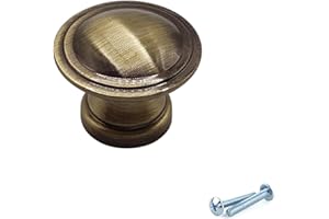 M4TEC Cuisine Armoire Porte Poignées Placard Tiroir Chambre Meubles Boutons Tirer Knobs Laiton Antique. Série VE5: 28 mm