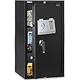 Rubik Safe Box Large with Digital Keypad and Key Lock, Security Locker for Money Files folder Documents Jewelry Home Office RB75EDA (Size 75x40x40cm) Black