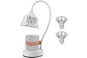 LIAMERHE Electric Candle Warmer Lamp Dimmable Wax Melt Burner Oil Burner Wax Melter Warmer Candle Warmer Lamp Melter Warmer with Bulb for Spa Aromatherapy Home Office Bedroom Night Light