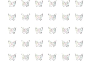 posionks Mini Pinces à Cheveux Papillons Petite Pinces à Griffes de Cheveux en Plastique pour Fille et Femme
