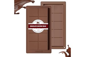 OAKENCREST 2 Pezzi Stampo per Tavoletta di Cioccolato, Stampi Cioccolatin Extra Profondi, Profondo per Cioccolatini, Chocolate Moulds Silicone Mold, Senza BPA, Facile da Sformattare (Marrone A)
