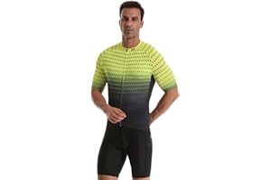 Wulibike Cycling Jersey Top Mens,Road Cycling Jersey Mens Top,Full Zip Breathable Cycling Jersey with Pockets
