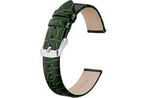 BISONSTRAP Bracelets de Montre en Cuir, Bandes de Remplacement Souples avec Boucle Polie, 10mm 12mm 14mm 16mm 18mm 19mm 20mm