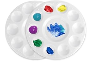 CHICQUENCH Palette Peinture,2PCS Peinture Palette,Aquarelle Peinture Palette,Palette De Peinture,Palette De Couleurs De Voyage Acrylique,Wet Palette,Palette Peinture Acrylique,Palette Gouache,Palettes Séparées