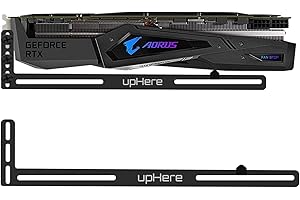 ‎UPHERE GAMING upHere gaming Grafikkarten Halterung,Grafikkarten Halter/Holster-Halterung, Eloxiertes Luft- und Raumfahrt-Aluminium, Einzel- Oder Doppelsteckplatzkarten (Schwarz),GL05