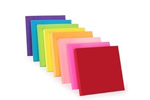 ZCZN 8 Assorted Colour Sticky Notes, 76 x 76 mm,100 Sheets/Pad Self-Sticky Notes, 8 Pads