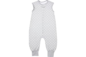 TupTam Schlafsack mit Füßen – Ganzjahresschlafsack Baby 2.5 TOG aus Baumwolle, OEKO-TEX zertifiziert