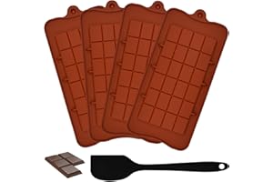 LEEWYOU Moldes de Silicona Para Chocolat,Moldes De Chocolate,Moldes de silicona de grado alimenticio, molde de barra de chocolate Para DIY Barra De Chocolate,Dulces,Cubitos Hielo,Molde