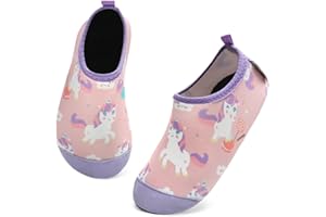 Kyopp Buty do wody dla małych dzieci, szybkoschnące, antypoślizgowe skarpetki do wody dla dziewczynek i chłopców, na plażę i basen