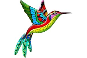 YEJAHY Décoration murale Colibri en métal – Décoration murale en fer forgé – Décoration murale à suspendre – Pour extérieur, intérieur, jardin, cour, patio – 1 pièce, vert