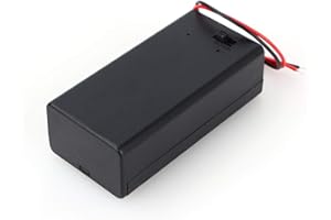 FYDUN Skrzynka na baterie 9 V V PP3 Skrzynka DC z wytrzymałą osłoną włącznika/wyłącznika drutu