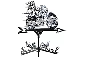 siduytin Retro Wind Direction Indicator Metal Weather Vane For Roof Decoration Garden Shed Yard Ornament Weather Witch For Garden